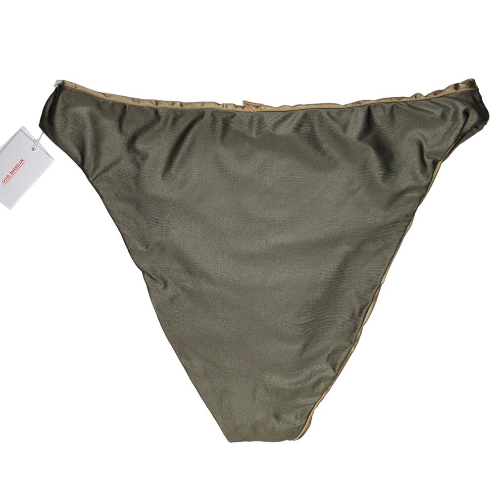 Good American Bikini Bottoms Reversible Sage Green Size GA 7 - 4xl - Picture 10 of 11